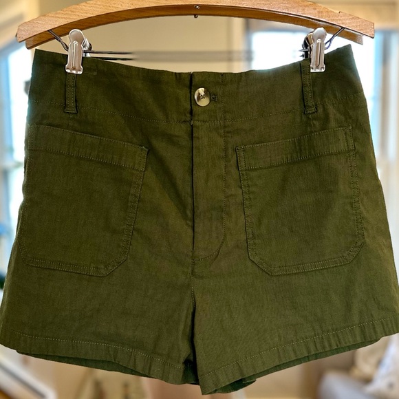 NWOT Anthropologie Maeve The Colette Dark Green High Rise Shorts w/ Stretch - 30 - Picture 6 of 6